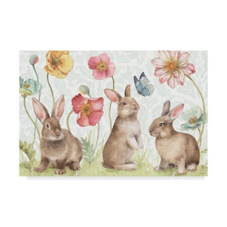 Trademark Fine Art Lisa Audit 'Spring Softies Bunnies I' Canvas Art, 30x47 WAP05065-C3047GG